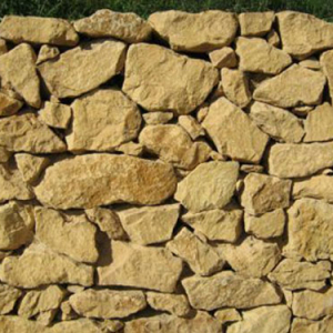 Piedra de muro amarilla mamposteria