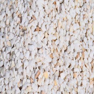 Grava blanca Macael para jardín